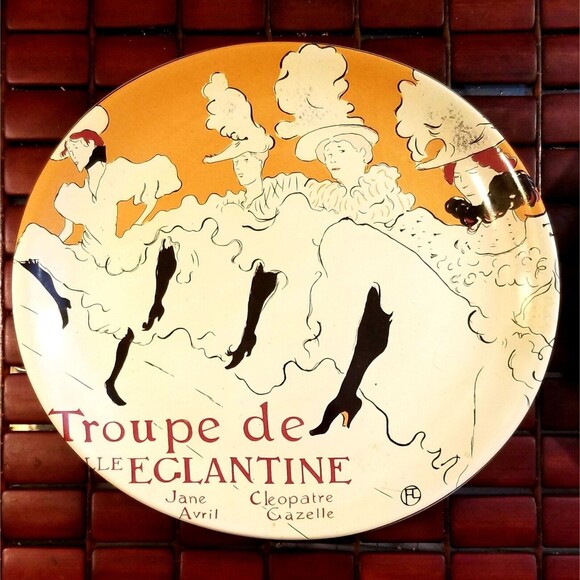 2 Vintage Sango Cabaret Moulin Rouge Troupe De Elephantine Oval Dinner Plates - Picture 2 of 6